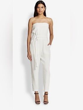 Elizabeth and James Women’s White Carlisle Strapless Jumpsuit, Size 0